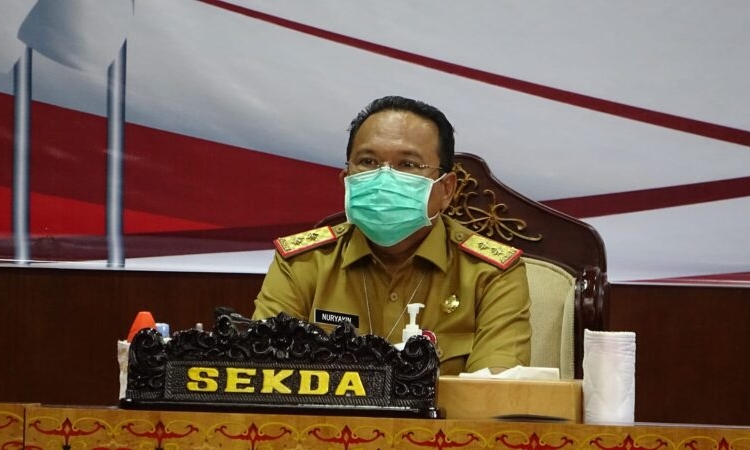 Pj. Sekretaris Daerah Prov. Kalteng H. Nuryakin saat menghadiri Rapat Koordinasi Percepatan Pelaksanaan Reforma Agraria Prov. Kalteng, Kalimantan Selatan dan Kalimantan Barat. (Photo/ist)