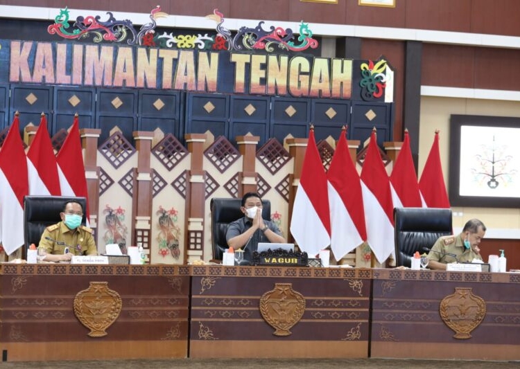 Wakil Gubernur Kalteng H. Edy Pratowo menghadiri secara virtual Rapat Paripurna Ke - 10 Masa Persidangan III Tahun Sidang 2021. (Photo/ist)