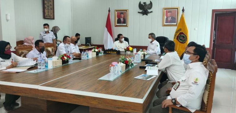 Wakil Gubernur Kalteng H. Edy Pratowo saat melakukan audensi bersama Kepala BRGM Hartono. (Photo/ist)