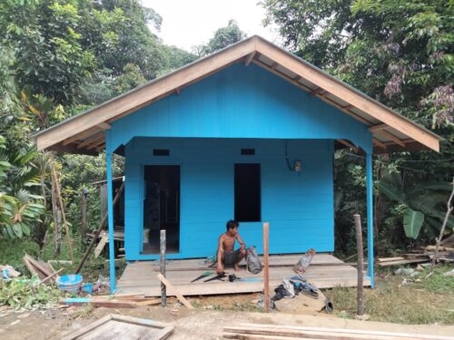 Satu dari sembilan Rumah yang sudah berhasil Pemerintah Desa Puruk Batu.