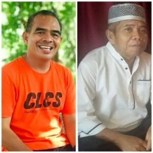 Ketua IJTI Kalteng H. Tantawi Jauhari, S.Pd. (kiri) dan Ketua SMSI Kalteng H. Sutransyah (kanan)