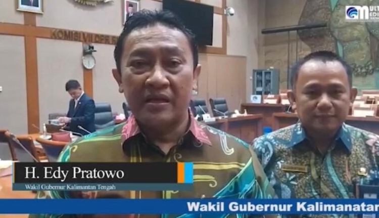 Wakil Gubernur Kalteng H. Edy Pratowo saat menghadiri secara langsung Rapat Dengar Pendapat. (Photo/ist)