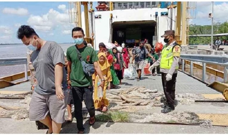 Puncak Arus Mudik Kalteng di Pelabuhan Bahaur. (Photo/ist)