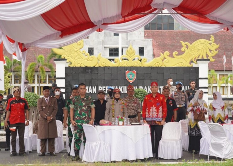 Kegiatan pawai/parade serta ikrar kebangsaan dalam rangka Peringatan Hari Kesaktian Pancasila. (Photo/ist)