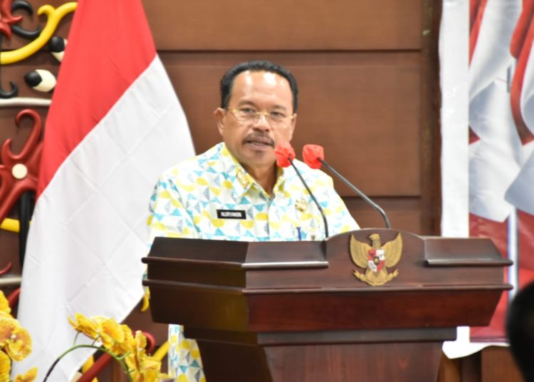 Sekda H. Nuryakin saat membuka Rakor Program Pencegahan Korupsi Terintegrasi pada Pemerintah Daerah. (Photo/iksan/agung)