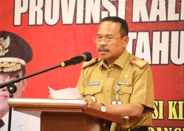 Sekda Prov. Kalteng H. Nuryakin sampaikan sambutan. (Photo/fery)