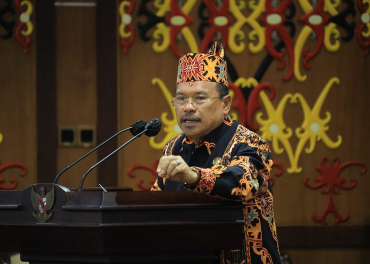 Sekda Prov. Kalteng H. Nuryakin saat menyampaikan sambutan. (Photo/feri)