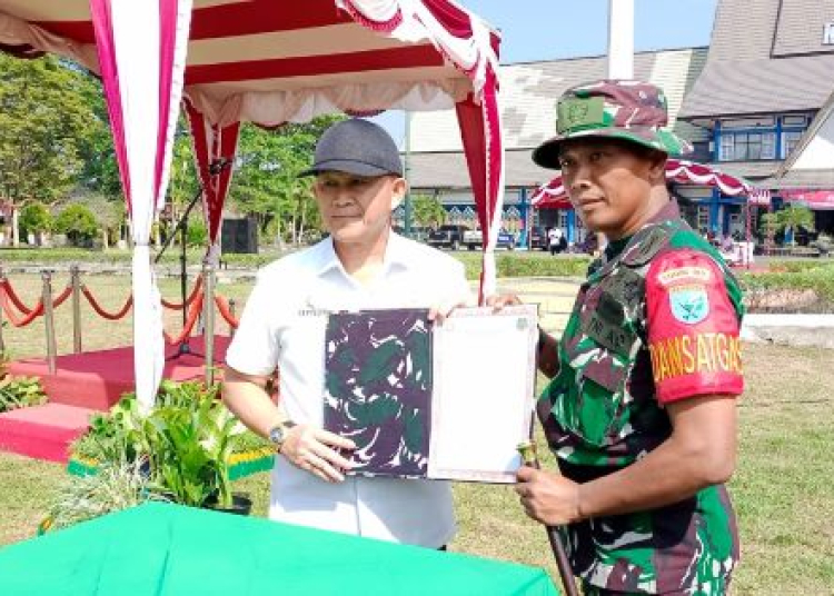 Upacara Pembukaan tanda dimulainya pelaksanaan TNI Manunggal Membangun Desa (TMMD) ke 118 Tahun Anggaran 2023. (foto: ist)