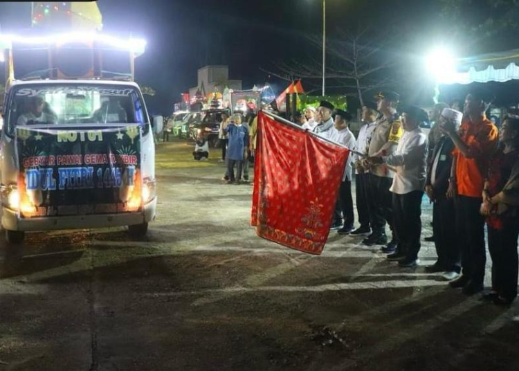 pawai gebyar gema takbir keliling menyambut hari kemenangan Idulfitri 1 Syawal 1445 H. (ist)