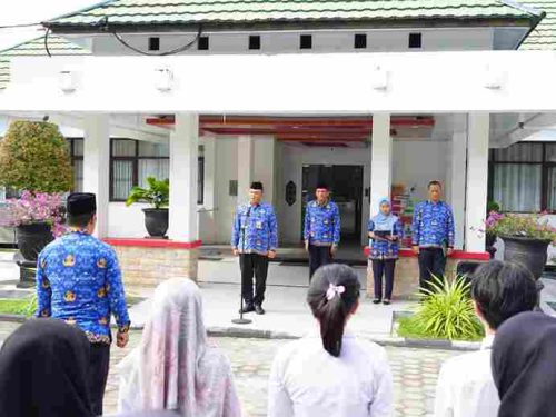 Suasana kegiatan apel Peringatan Hari kesaktian Pancasila di halaman Kantor Gubernur Kalteng.(Photo/tomy)