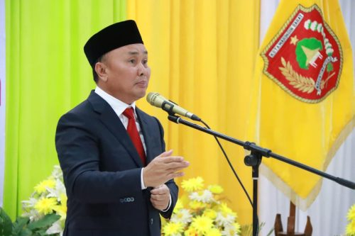 Gubernur Kalteng H Sugianto Sabran saat menyampaikan sambutan.(Photo/asep)