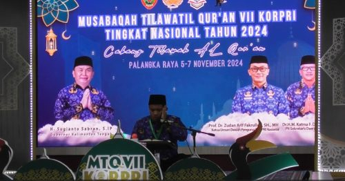 Salah seorang Qori  lomba Cabang Tilawah Al-Qur'an.(Photo/ivan)