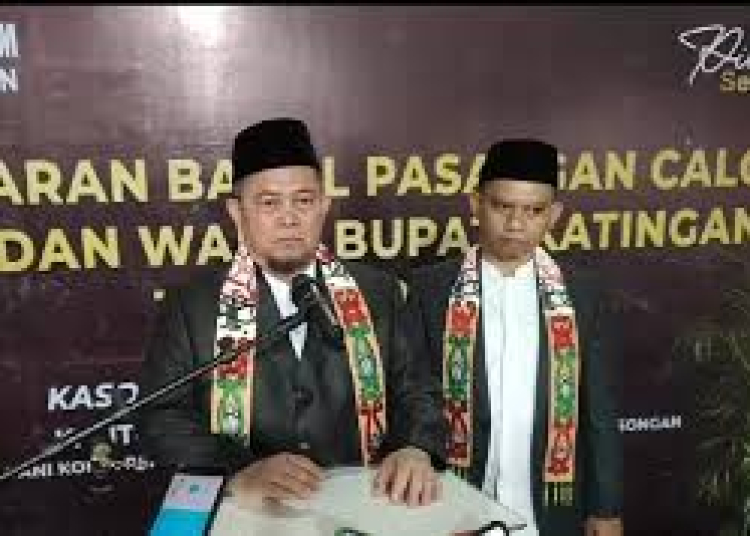 Pasangan calon Saiful - Firdaus yang akan dilantik sebagai Bupati dan Wakil Bupati Katingan.